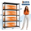 Garage Shelving Unit,Adjustable Steel Utility Storage Rack with Metal Shelves,3850 Lbs Total Capacity, for Garage, Warehouse - 3 of 4