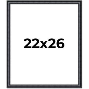 PosterPalooza | Linear Black Picture Frame - UV Acrylic, Foam Board Backing, Hanging Hardware - 1 of 4