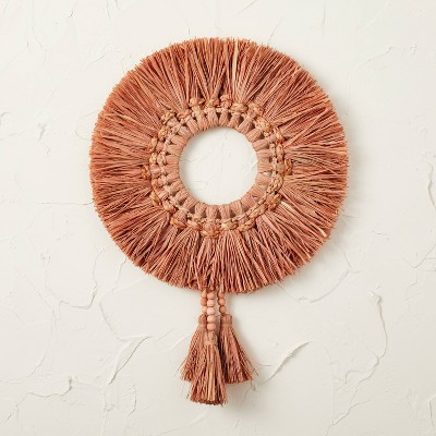 20" Raffia Wreath Pink - Opalhouse™ designed with Jungalow™