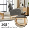 NicBex Modern Solid Wood Accent Chairs for Living Room,Upholstered Arm Chair Rocking Chair with Side Pocket & Adjustable Footrest - 3 of 4