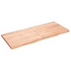 vidaXL Wall Shelf Light Brown 55.1 in.x23.6 in.x(0.8 in.-1.6 in.) Treated Solid Wood Oak - 2 of 4