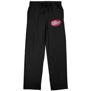 Dr. Pepper Logo Adult Black Sleep Pajama Pants - 1 of 3