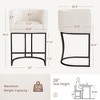Arceso 26 Inch Counter Height Bar Stool, Modern Barrel Counter Stools , Black Metal Frame, Linen Fabric Upholstered Barstools for Kitchen Islands - 2 of 4