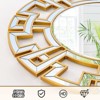 Aoibox Round Wall Mirror with Gold Wood Frame, Modern Decorative Mirror for Living Room, Entryway, Dining Room, Stylish Home Decor - 3 of 4
