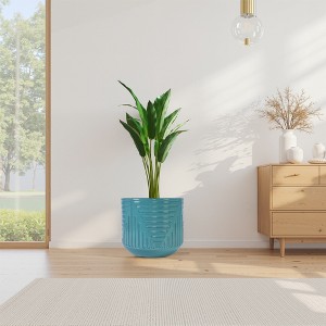 SpassWay 16" Dia Outdoor Indoor Ceramic Planter Pot Decorative Planter with Drainage Hole Patio Flower Pot - 1 of 4