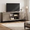 Farmhouse TV Stand for 75" TVs - Sturdy Metal Legs & 2 Open Shelves, Wood Media Console for Living Room - 4 of 4