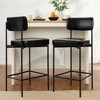 Best Choice Products Set of 2 Faux Leather Counter Stools for Kitchen Island and Dining w/ Metal Frame - 3 of 4