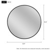 Dovelina Round Aluminum Framed Bathroom Vanity Mirror Hanging Mirror（Set of 2) - 3 of 4