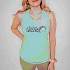 Simply Sage Market But First, Tacos Outline Racerback Tank - 4 of 4