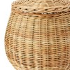 Storied Home Hand-Woven Wicker Basket Storage with Lids, Natural, Set of 2 - 4 of 4