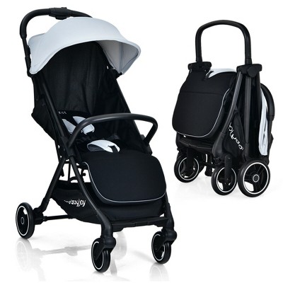 Costway Portable Baby Stroller One-Hand Fold Pushchair W/ Aluminum Frame