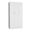 SEVOBAL Armoires Wardrobe with Three Doors Two Drawers Four Shelves and Hanging Rod for Bedroom Storage, White, 35.4"*19.7"*71.1" - 3 of 4