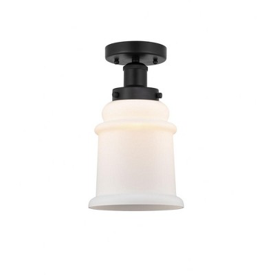 Canton - 1 Light Semi-Flush Mount In Industrial Style-11 Inches Tall and 6 Inches Wide