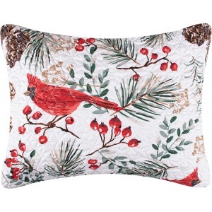 Greenland Home Fashions Cardinal Plaid Standard Pillow Sham, 20x26Inch - 1 of 3