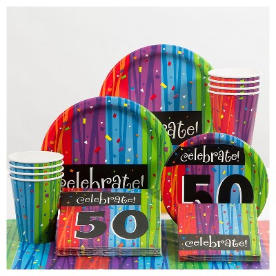 Milestone Celebrations 50th Birthday Party Decorations Kit Target