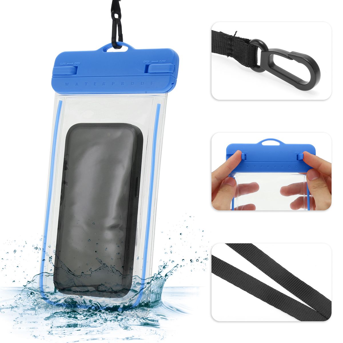 Unique Bargains Luminous Mobile Waterproof Bag 4.92"x9.65" 2 Pcs - thumbnail 9