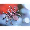 Anna-Kaci Women's Rhinestone Spider Brooch Pin with Black Gemstone Accents - 3 of 4
