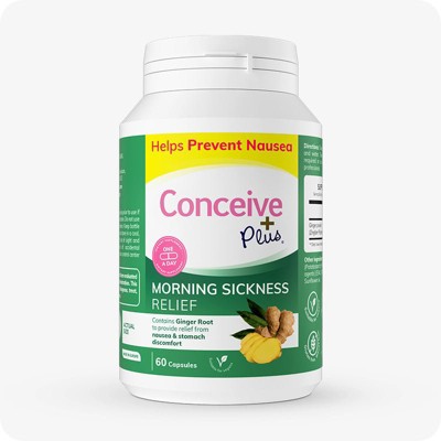 Conceive Plus Morning Sickness Relief - Relief from Nausea, Motion & Stomach Discomfort During Pregnancy- 60ct