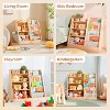 FONTOI Metal/Wood Kids Bookshelf, 3/4 Tier Toddler Bookshelf and Toy Storage Organizer for Kids Room, Bedroom, Living Room, Playroom and Nursery - 4 of 4