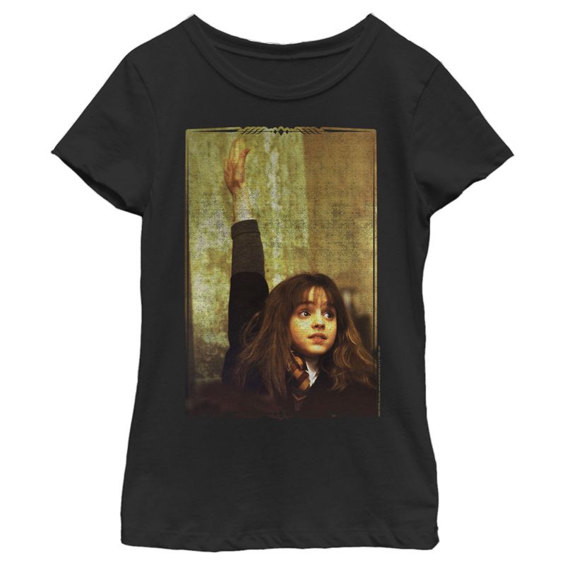 Girl's Harry Potter Hermione Hand Raise T-Shirt, 1 of 5