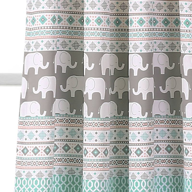 Elephant Striped Window Curtain Panels - Lush Décor, 4 of 13