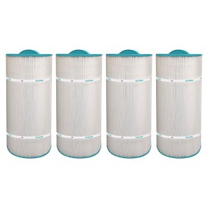 Hurricane Filters 4 Pack Replacement Spa Filter Cartridge Compatible To Unicel C-8399, PCD100W, Filbur FC-3965, and Caldera 100, White - 1 of 4
