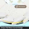 Outdoor Patio Iron Curved Sectional Sofa Set with Coffee Table and Cushions - 3 of 4