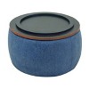 FURNIinspire Ottomans and Benches Round Chenille Storage Ottoman Set with Drum Stool Design for Contemporary Living, Blue, 25.61"*25.67"*16.56" - 4 of 4