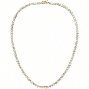 4mm Tennis Necklace for Women - 3 Prong Cubic Classic Diamond Tennis Chain, 16/18/20/22/24 Inch - 1 of 4