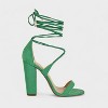 Charles Albert Women's High Heeled Dressy Strappy Lace Up Block Heels for Women – Open Toe, Gladiator, Comfy 4-Inch Heeled Sandals - 2 of 4