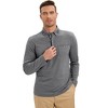 Men's Polo Shirts Long Sleeve Golf Shirts Business Casual Button Collar Shirts - 2 of 4