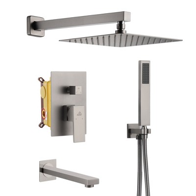 CASAINC 1-Spray 10 Inch Wall Mount Dual Shower Heads