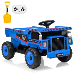 Ride on Dump Truck for Kids 3-8,12V Ride On Car Toy Toddlers 4 Wheeler Construction Vehicles with Auto-Lifting Dump Bed - 1 of 4