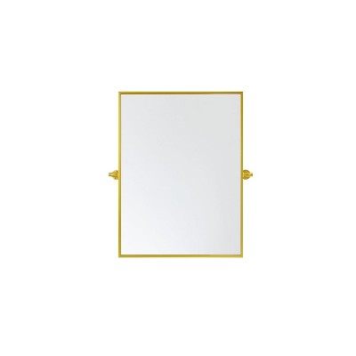 Elegant Lighting Rectangle pivot mirror 24x32 inch in gold