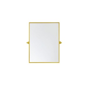Elegant Lighting Rectangle pivot mirror 24x32 inch in gold - 1 of 4
