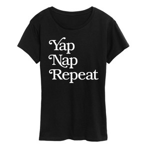 Women's - Instant Message - Yap Nap Repeat Short Sleeve Graphic T-Shirt - 1 of 4