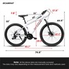 VASIP 27 Inch Mountain Bike 21 Speed, Suspension Fork, Aluminum Frame Disc Brake, Mountain biking for both men and women, White - 3 of 4