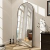 66"x25"  Full Length Mirror, Wall Mirrors Hanging or Leaning Arched-Top Full Body Mirror with Stand for Bedroom, Dressing Room, Black - 2 of 4