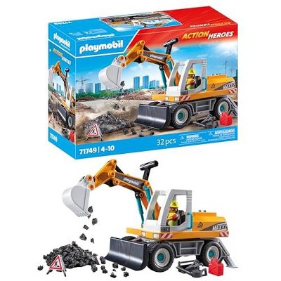 Playmobil 71749 Large Excavator Playset 32pc