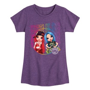 Girls' - Rainbow High - Turn It Up Fitted Short Sleeve Graphic T-Shirt - 1 of 4