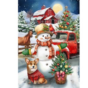 Briarwood Lane Winter House Flag 40x28 For Outdoor Country Snow Day For Winter House Flag - 1 of 4