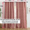 HLC.ME William Boho Damask Striped Back Tab Rod Pocket - Light Blocking Darkening Window Curtains, Set of 2 - 2 of 4