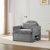 Modern Chenille Lounge Chair with Cat Hideaway and Washable Covers, Single Accent Chair for Living Room or Bedroom Use-Cuddlewood - 4 of 4