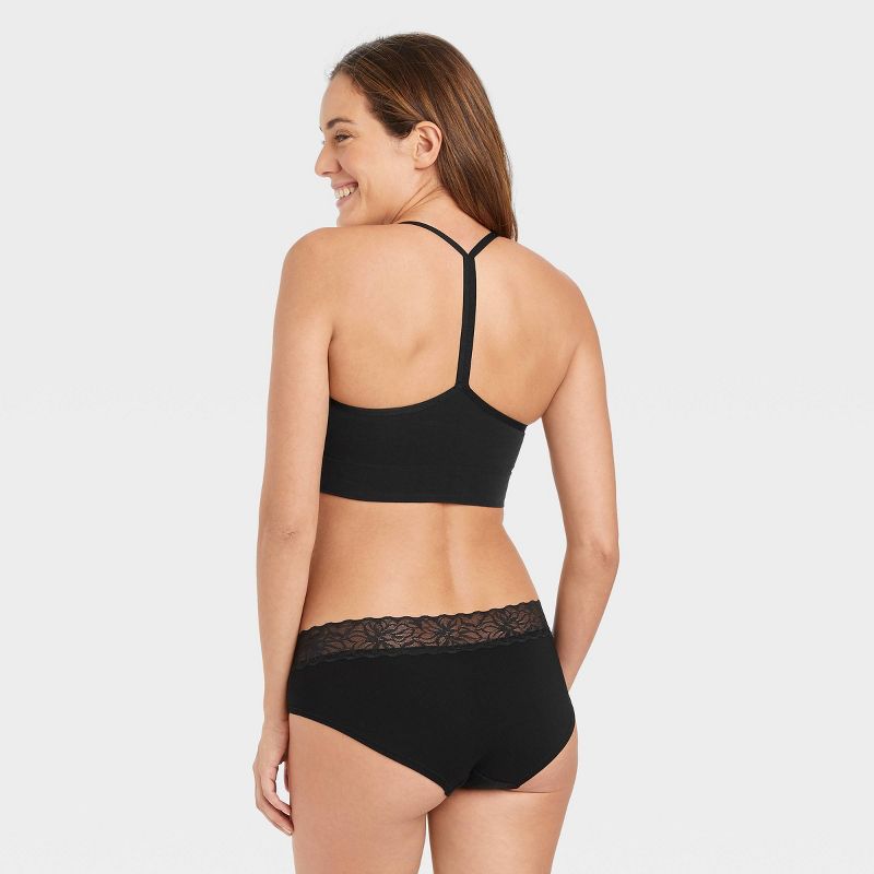 Women's Cotton Hipster Underwear with Lace Waistband - Auden™, 2 of 5