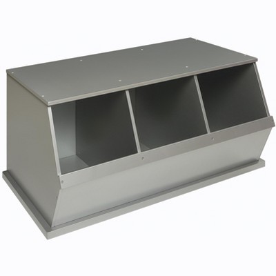 Badger Basket Three Bin Stackable Storage Cubby