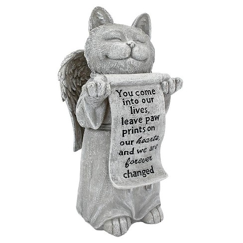 Design Toscano Paw Prints On Our Hearts Memorial Cat Statue - image 1 of 4