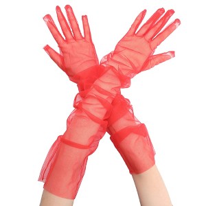 INSPIRE CHIC Women's Tulle Full Finger Mesh Opera Gloves - 1 of 4