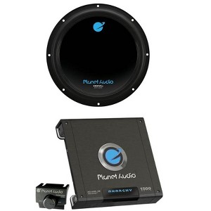 Planet Audio AC12D 12 inch 1800W Car Audio Subwoofer with Dual 4-Ohm Voice Coil and AC15001M 1500W MONOBLOCK Car Audio Amplifier - 1 of 4