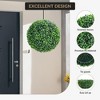 15" Artificial Plant Topiary Balls Set of 2, Outdoor Faux Boxwood Balls, Fake Greenery Plants Decorative Spheres - 3 of 4