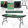 YONWAY Foldable Poker Table, 72 Inch 7-Player Blackjack Table with Chips and Cup Holders, Green Felt, for Adults - 4 of 4